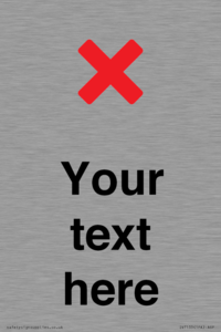 Custom plain background, red cross sign